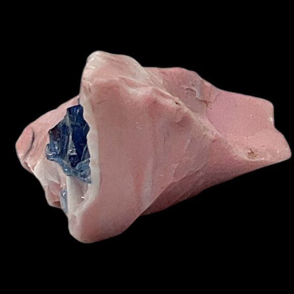 Pink Milk Glass Swirl Cobalt Art Glass Cullet Glowing Uranium Manganese #5GX8 - Picture 3 of 6